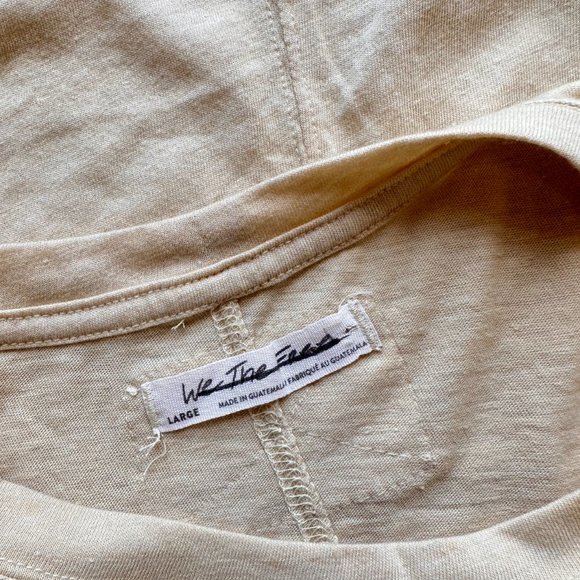 NWOT Free People Twist Front Tee in Pale Yellow - Picture 5 of 5